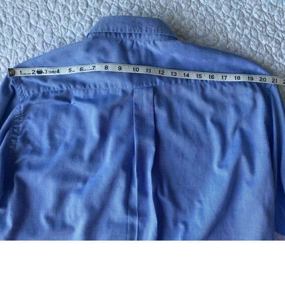 Lacoste Vintage 80s90s Men's Oxford Shirt Button Down LS Blue France Size 42 - Picture 10 of 11